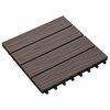 vidaXL Piastrella per Decking 11 pcs Marrone Scuro 30 x 30 cm WPC