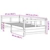 vidaXL Dormeuse senza Materasso Marrone Cera 90x190 cm Legno di Pino