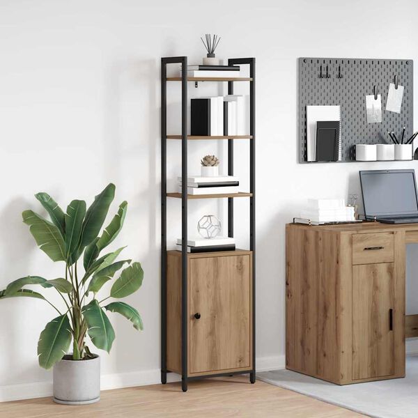 vidaXL Armadio per Libri Rovere artigianale 40 x 24 x 161 cm