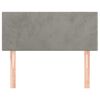 vidaXL Testiera Grigio Chiaro 90x5x78/88 cm in Velluto
