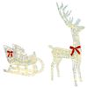vidaXL Slitta trainata da renna Bianco caldo 70 x 26 x 129 cm PET