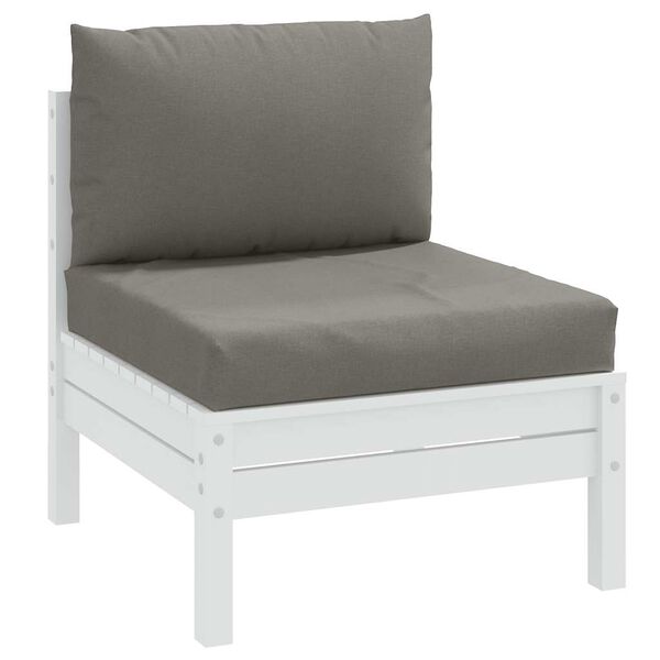 vidaXL Cuscini per Pallet 2 pz Grigio Scuro M&eacute;lange in Tessuto