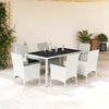 vidaXL Set da Pranzo da Giardino 7 pz con Cuscini Polyrattan e Vetro