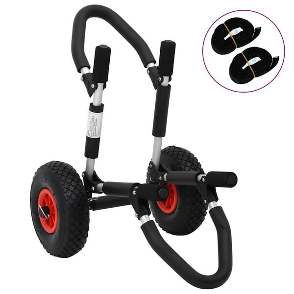 vidaXL Carrello SUP per Tavola da Surf Pieghevole 45 kg in Alluminio