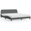 vidaXL Giroletto Dover Grigio Scuro 180x200 cm Tessuto