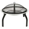 vidaXL Braciere e Barbecue 2in1 e Attizzatoio 56x56x49cm Acciaio Inox