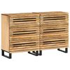 vidaXL Credenze 2 pz 60x34x75 cm in Legno Massello di Mango Grezzo