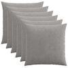 vidaXL Federa 6 pcs HEERLEN Grigio Chiaro 65 x 65 cm corduroy