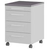 Germania Schedario con Ruote GW-Profi 2.0 42x49x61cm Grigio e Grafite