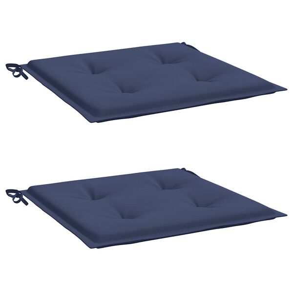 vidaXL Cuscini per Pallet 2 pz Blu Marino 40x40x4 cm in Tessuto Oxford