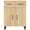 vidaXL Credenza Rovere Sonoma 69,5x34x180 cm in Legno Multistrato