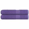 vidaXL Asciugamani FROGN 2 pz Viola 100x200 cm 360 g/m&sup2;