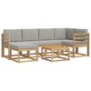 vidaXL Set di divani da esterno 7 pcs Bianco e Grigio Chiaro