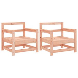 vidaXL Sedie da Giardino 2 pz in Legno Massello di Douglas