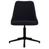 vidaXL Sedia da Pranzo Girevole Nera in Tessuto