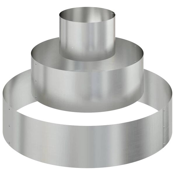 vidaXL Vaso da giardino Argento 90 x 90 x 20 cm Acciaio zincato