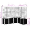 vidaXL Fioriera Giardino con Graticcio Nera 160x120x140 cm in PP