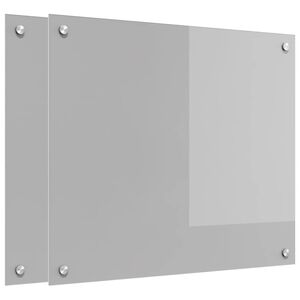 vidaXL Rivestimento da Cucina 2 pcs Grigio chiaro 70 x 60 cm