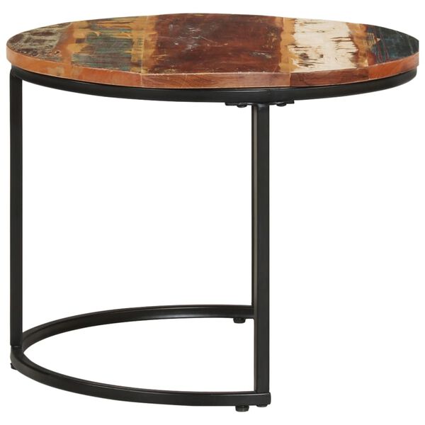 vidaXL Tavolini Impilabili 3 pz in Legno Massello di Recupero