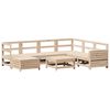 vidaXL Set Divani da Giardino 8 pz in Legno Massello di Pino