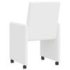 vidaXL Sedie da Pranzo con Ruote 2 pcs Bianco 57 x 66 x 94 cm