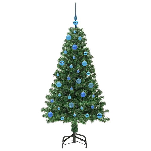 vidaXL Albero di Natale artificiale con 150 LED Verde 150 cm