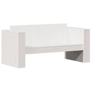 vidaXL Divano Giardino 2 Posti Bianco 134x60x62 cm Legno Massello Pino