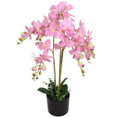 vidaXL Orchidea Artificiale con Vaso75 cm Rosa