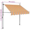 vidaXL Tenda da Sole Retrattile Manuale con LED 100 cm Gialla e Blu