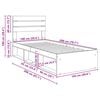 vidaXL Struttura del letto Grigio Sonoma 100 x 200 cm Pino massello