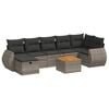 vidaXL Set Divano da Giardino 8 pz con Cuscini Grigio in Polyrattan