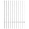 vidaXL Palo per recinzione interrato 11 pz Argento 140 cm