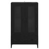 vidaXL Credenza con cassetto Rovere Nero 70 x 31 x 115 cm