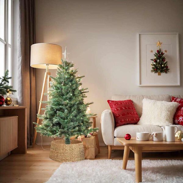 vidaXL Collare per Albero di Natale Marrone 60 x 60 x 22 cm