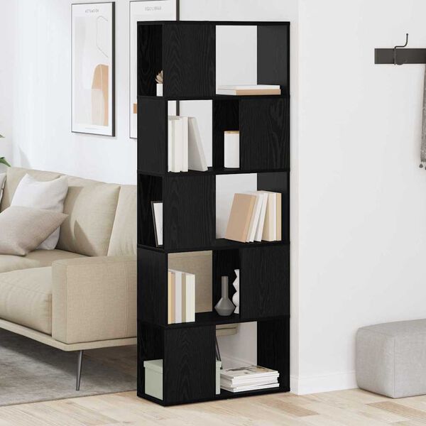 vidaXL Set mobile TV Nero 60 x 24 x 156 cm Legno multistrato