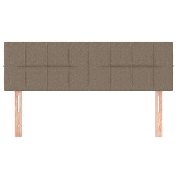 vidaXL Testiera Tortora 144x5x78/88 cm in Tessuto