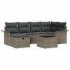 vidaXL Set Divano da Giardino 7 pz Poly Rattan