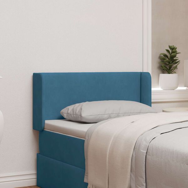 vidaXL Orecchia della Testata Blu 40,5 x 40,5 x 4 cm Velluto