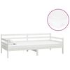 vidaXL Divano Letto con Materasso 90x200 cm Bianco in Legno di Pino