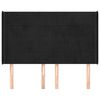 vidaXL Testiera ad Orecchio Nera 147x16x118/128 cm in Velluto