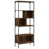 vidaXL Libreria 5 Ripiani Rovere Fumo 76x33x188,5 cm Legno Multistrato