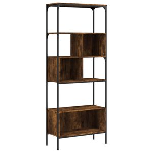 vidaXL Libreria 5 Ripiani Rovere Fumo 76x33x188,5 cm Legno Multistrato