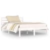 vidaXL Giroletto in Legno Massello di Pino 120x200 cm Bianco