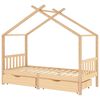 vidaXL Giroletto Bambini con Cassetti 90x200 cm Legno Massello di Pino