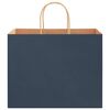 vidaXL Sacchetti di Carta 250 pz con Manici Blu 32x22x24 cm