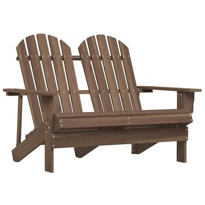 vidaXL Sedia da Giardino Adirondack a 2 Posti Legno di Abete Marrone