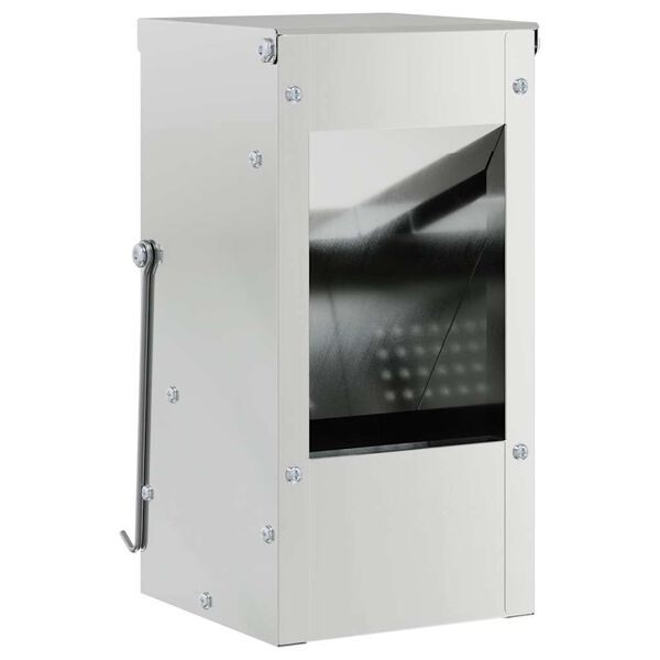 vidaXL Mangiatore per conigli Argento 12,5 x 12,5 x 25 cm