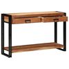 vidaXL Tavolo consolle con cassetto Marrone Legno di Acacia Massello