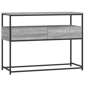 vidaXL Tavolino Consolle Grigio Sonoma 100x40x75cm Legno Multistrato