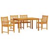 vidaXL Set da Pranzo per Giardino 5 pz Marrone